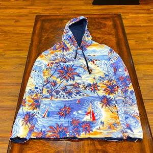 Polo Ralph Lauren Tropical Print Reversible Jersey Hoodie